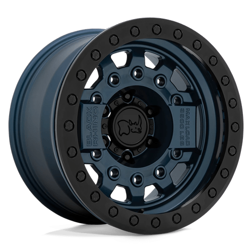 Black Rhino Hard Alloys Avenger Beadlock 17x8.5 Navy Blue w/Black Hardware -30mm ET 112.1mm CB 6x139.7