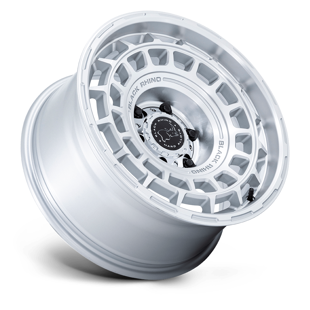 Black Rhino Hard Alloys BR024 Awol 17x8.5 Silver w/Machined Face 25mm ET 71.5mm CB 5x130