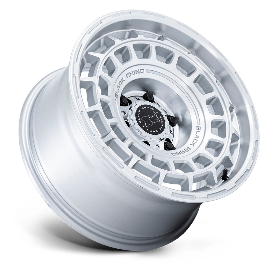 Black Rhino Hard Alloys BR024 Awol 17x8.5 Silver w/Machined Face 25mm ET 71.5mm CB 5x130
