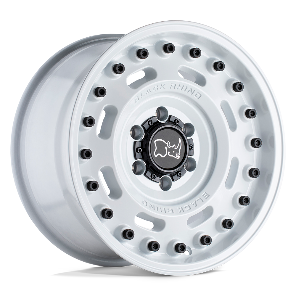 Black Rhino Hard Alloys Axle 17x9.5 Gloss White -18mm ET 112.1mm CB 6x139.7