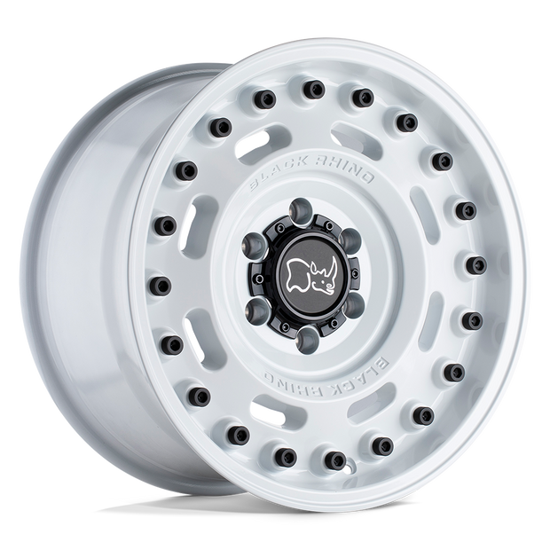 Black Rhino Hard Alloys Axle 20x9.5 Gloss White 25mm ET 84.1mm CB 5x130