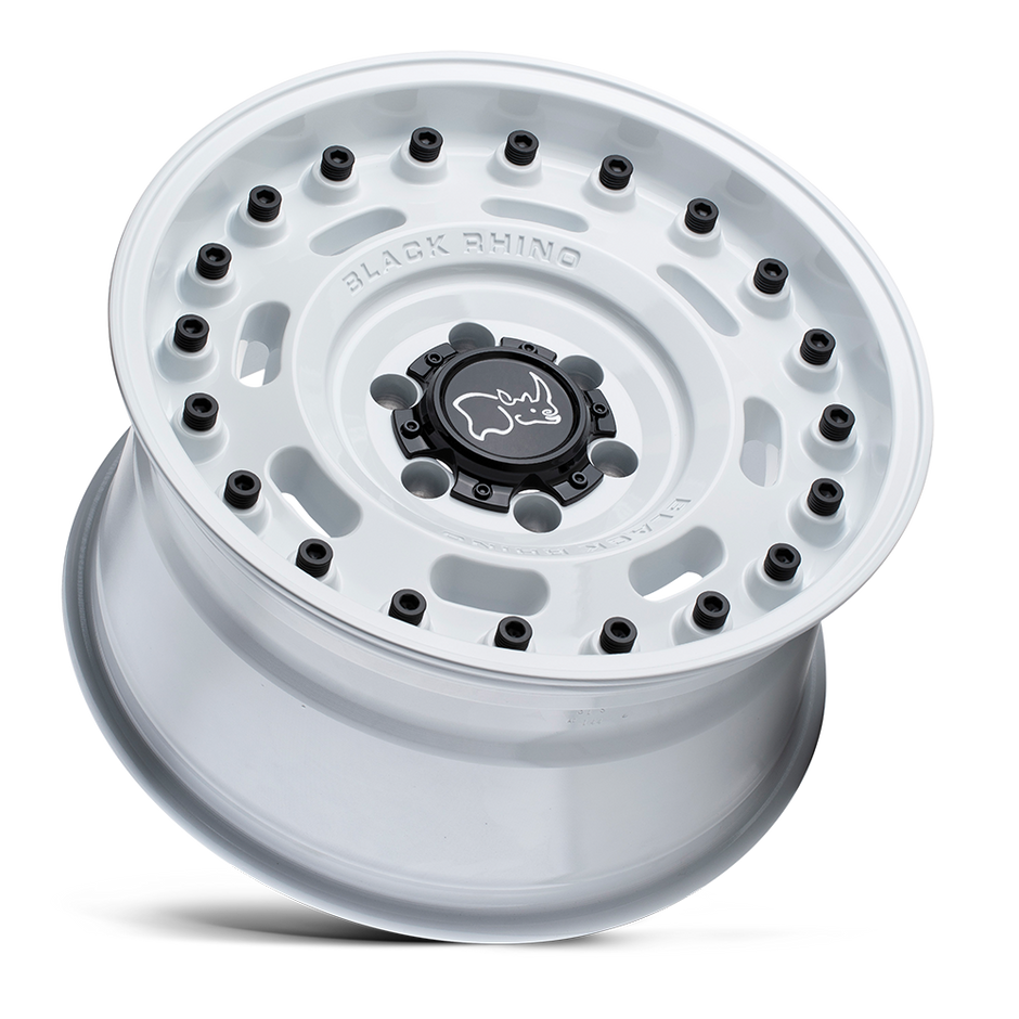 Black Rhino Hard Alloys Axle 17x9.5 Gloss White -18mm ET 112.1mm CB 6x139.7