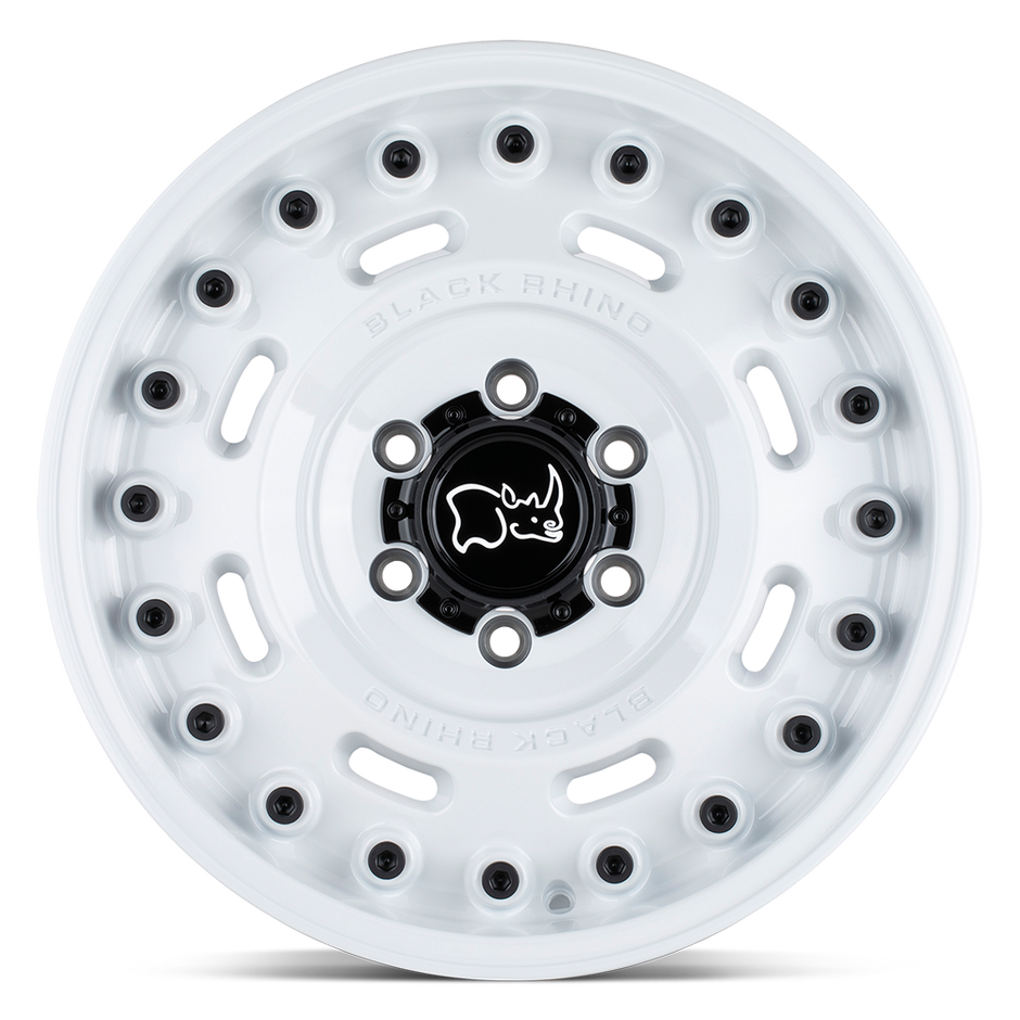 Black Rhino Hard Alloys Axle 17x9.5 Gloss White -18mm ET 112.1mm CB 6x139.7