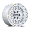 KMC Wheels KM554 Aztec 17x8.5 Gloss Silver w/Machined Face 25mm ET 66.06mm CB 6x114.3