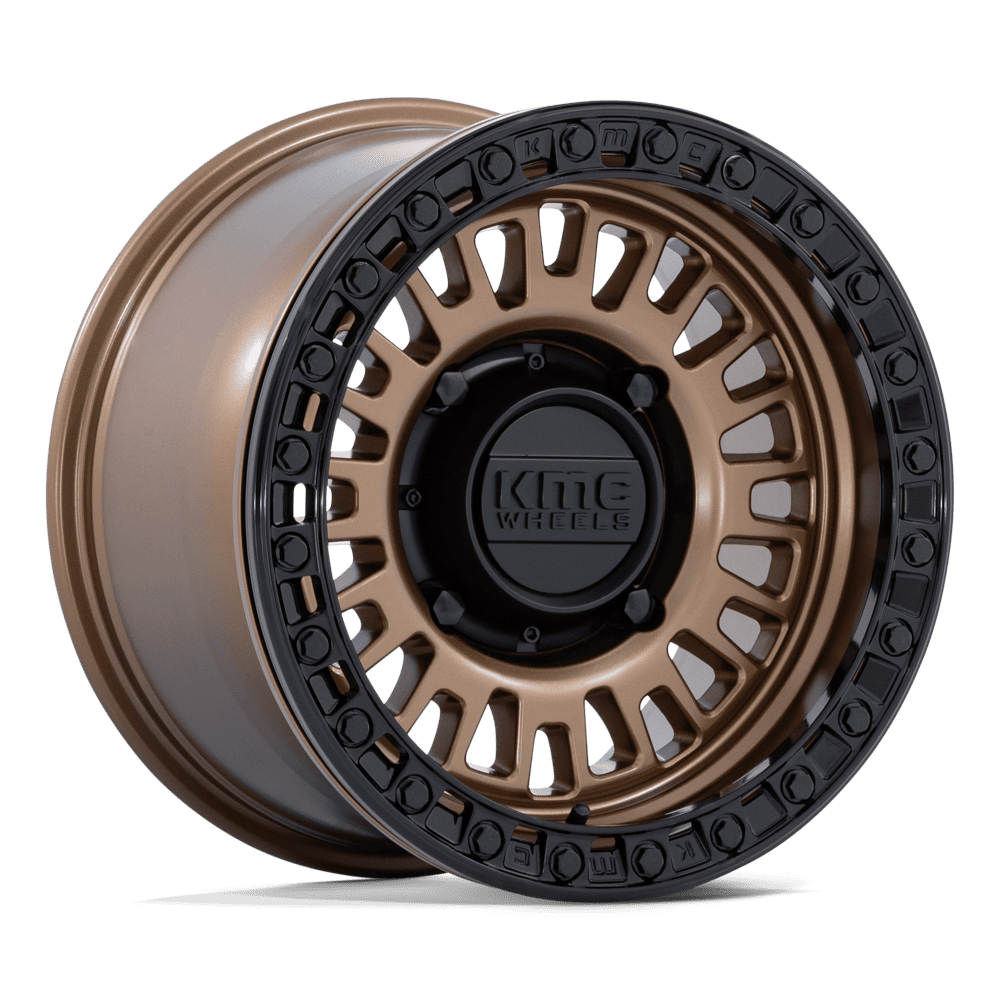 KMC Wheels KS242 Aztec Beadlock 15x8 Matte Bronze w/Matte Black Ring 0mm ET 72.56mm CB 5x114.3