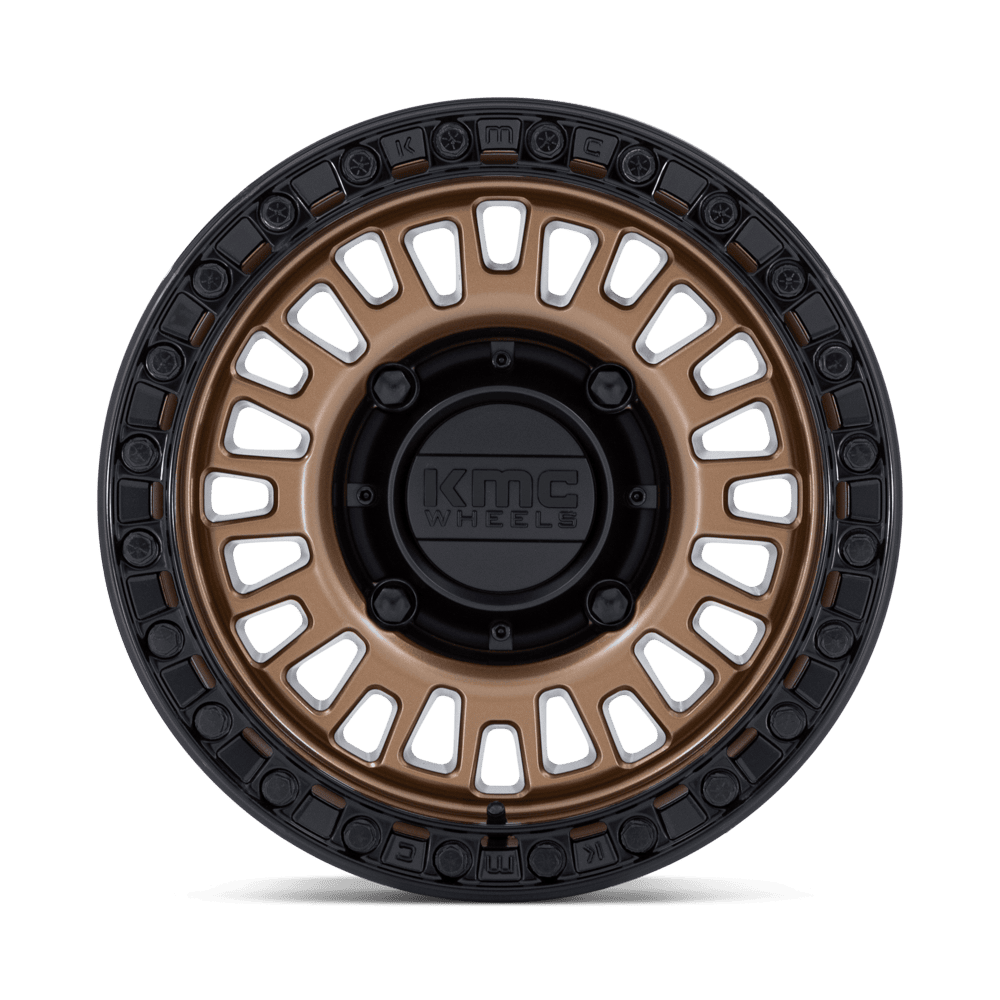 KMC Wheels KS242 Aztec Beadlock 15x8 Matte Bronze w/Matte Black Ring 0mm ET 72.56mm CB 5x114.3
