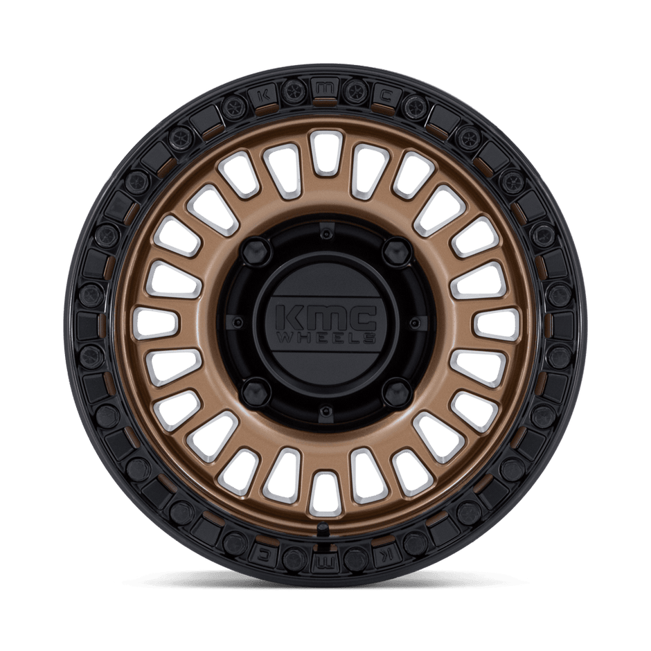 KMC Wheels KS242 Aztec Beadlock 15x8 Matte Bronze w/Matte Black Ring 0mm ET 72.56mm CB 5x114.3