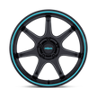 Rotiform RC208 BPU 18x8.5 Gloss Black w/Teal Stripe 35mm ET 72.56mm CB 5x114.3