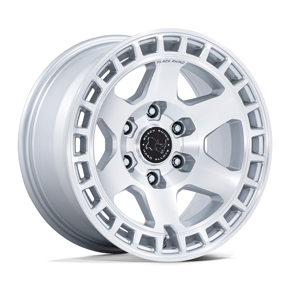 Black Rhino Hard Alloys BR022 Bahari 17x8.5 Gloss Silver w/Machined Face 25mm ET 72.56mm CB 5x114.3