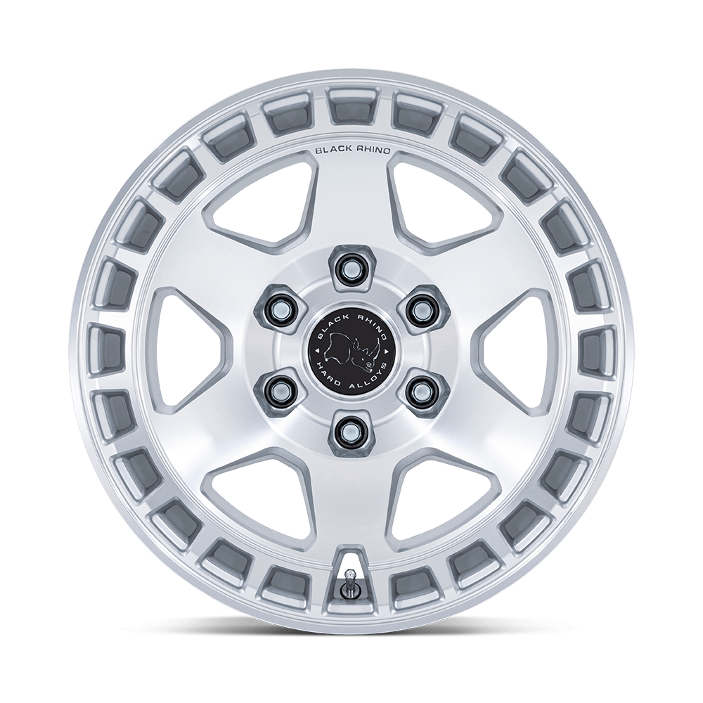 Black Rhino Hard Alloys BR022 Bahari 17x8.5 Gloss Silver w/Machined Face 25mm ET 72.56mm CB 5x114.3
