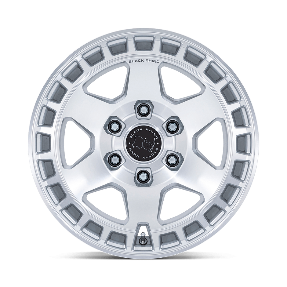 Black Rhino Hard Alloys BR022 Bahari 17x8.5 Gloss Silver w/Machined Face 25mm ET 72.56mm CB 5x114.3