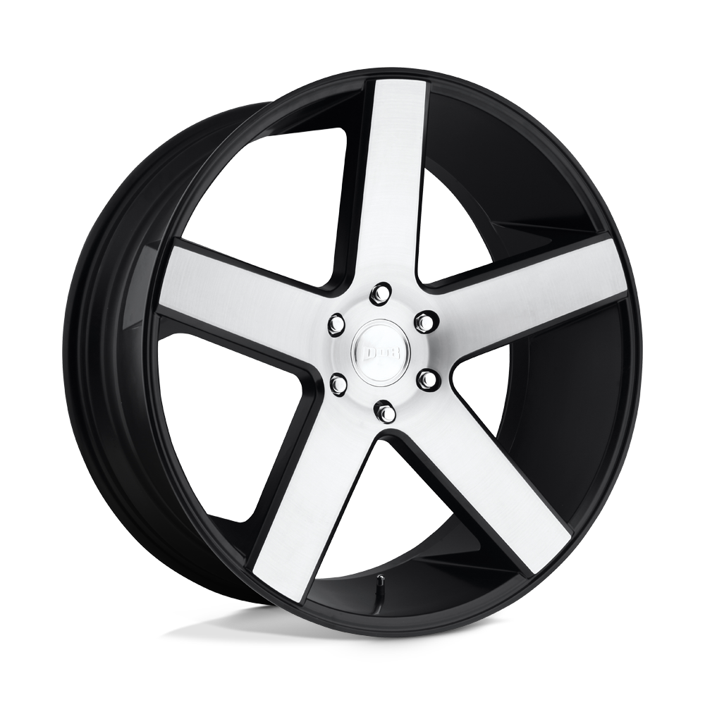 DUB Wheels S217 Baller 24x10 Gloss Black Brushed 30mm ET 87.1mm CB 6x135