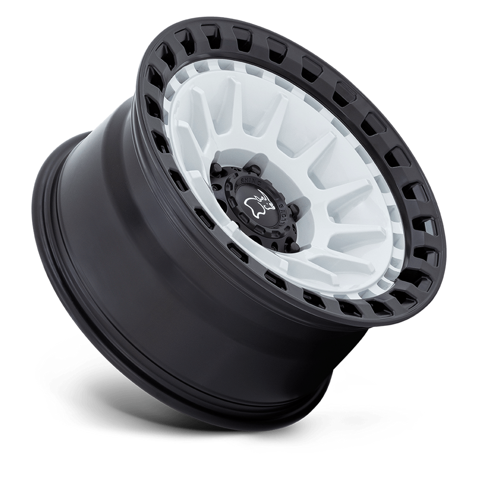 Black Rhino Hard Alloys Barrage 17x8.5 Gloss White On Matte Black -10mm ET 71.5mm CB 5x127