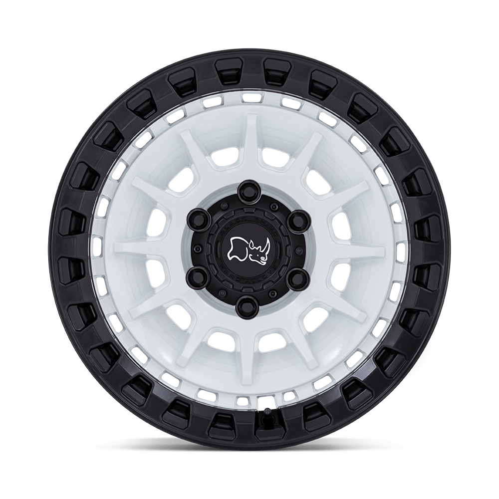 Black Rhino Hard Alloys Barrage 17x8.5 Gloss White On Matte Black -10mm ET 71.5mm CB 5x127