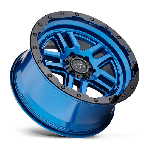 Black Rhino Hard Alloys Barstow 20x9.5 Dearborn Blue w/Black Ring 12mm ET 87.1mm CB 6x135