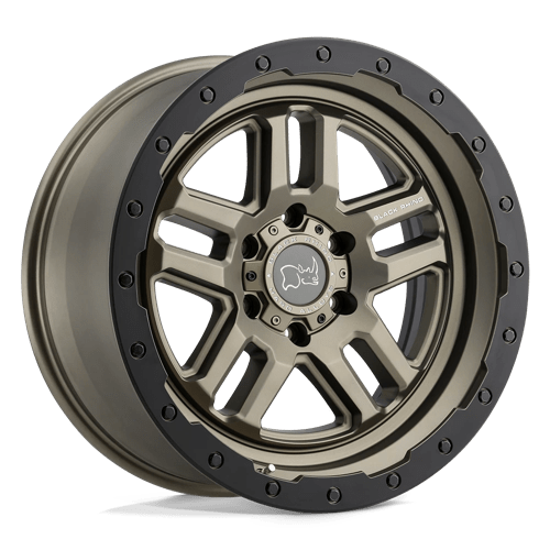 Black Rhino Hard Alloys Barstow 18x9.5 Matte Bronze w/Matte Black Ring 12mm ET 110.1mm CB 5x150