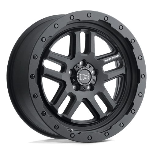 Black Rhino Hard Alloys Barstow 17x8 Textured Matte Black 52mm ET 84.1mm CB 6x130