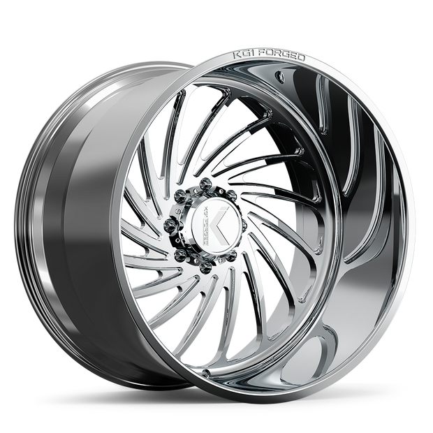 KG1 Forged KF023 Bender-Right Wheel 26x16 Polished -101mm ET 122.1mm CB 8x165.1