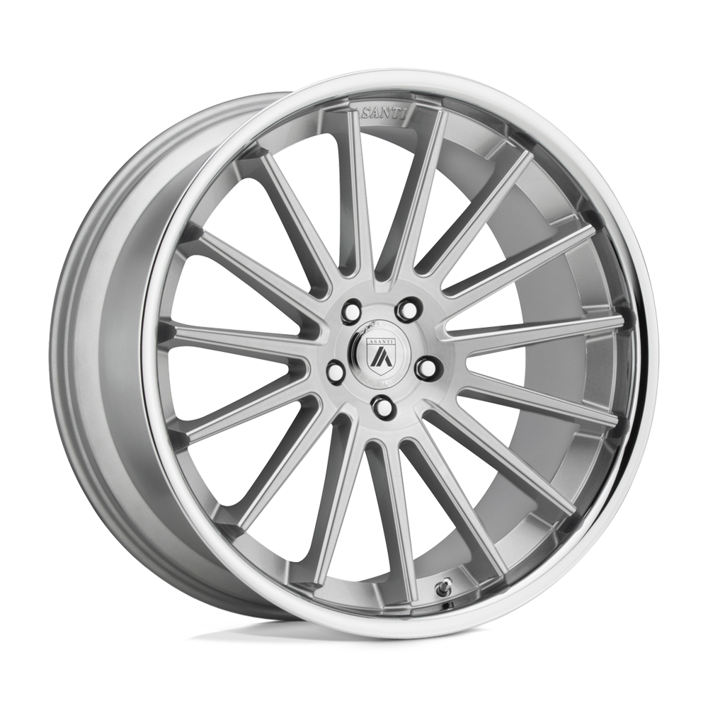 Asanti Wheels ABL24 Beta 22x10.5 Brushed Silver w/Chrome Lip 45mm ET 72.6mm CB 5x130
