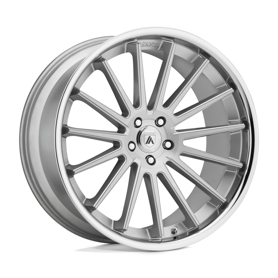 Asanti Wheels ABL24 Beta 22x10.5 Brushed Silver w/Chrome Lip 45mm ET 72.6mm CB 5x130