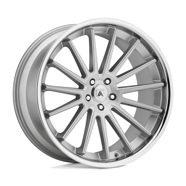 Asanti Wheels ABL24 Beta 22x10.5 Brushed Silver w/Chrome Lip 45mm ET 72.6mm CB 5x130