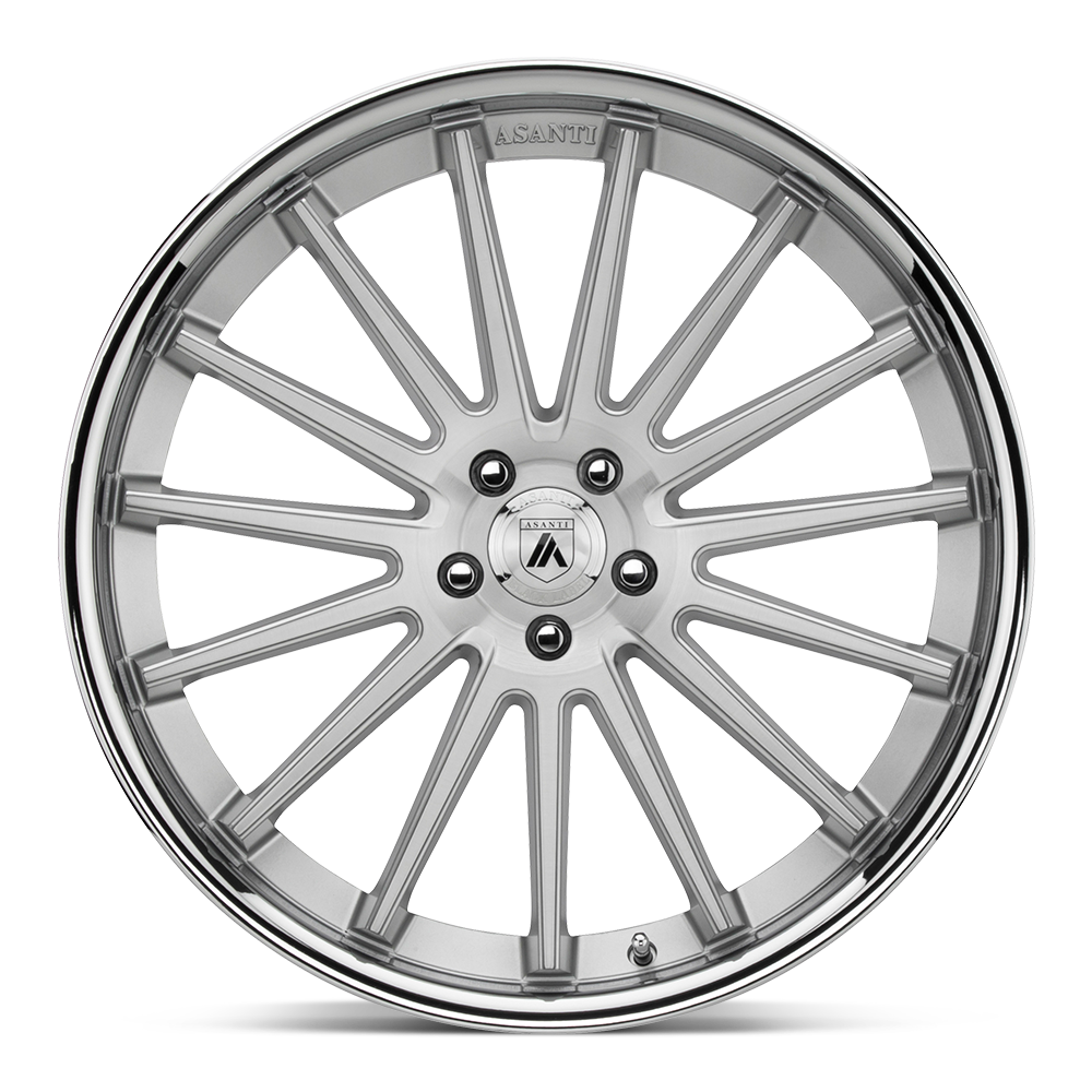 Asanti Wheels ABL24 Beta 22x10.5 Brushed Silver w/Chrome Lip 45mm ET 72.6mm CB 5x130