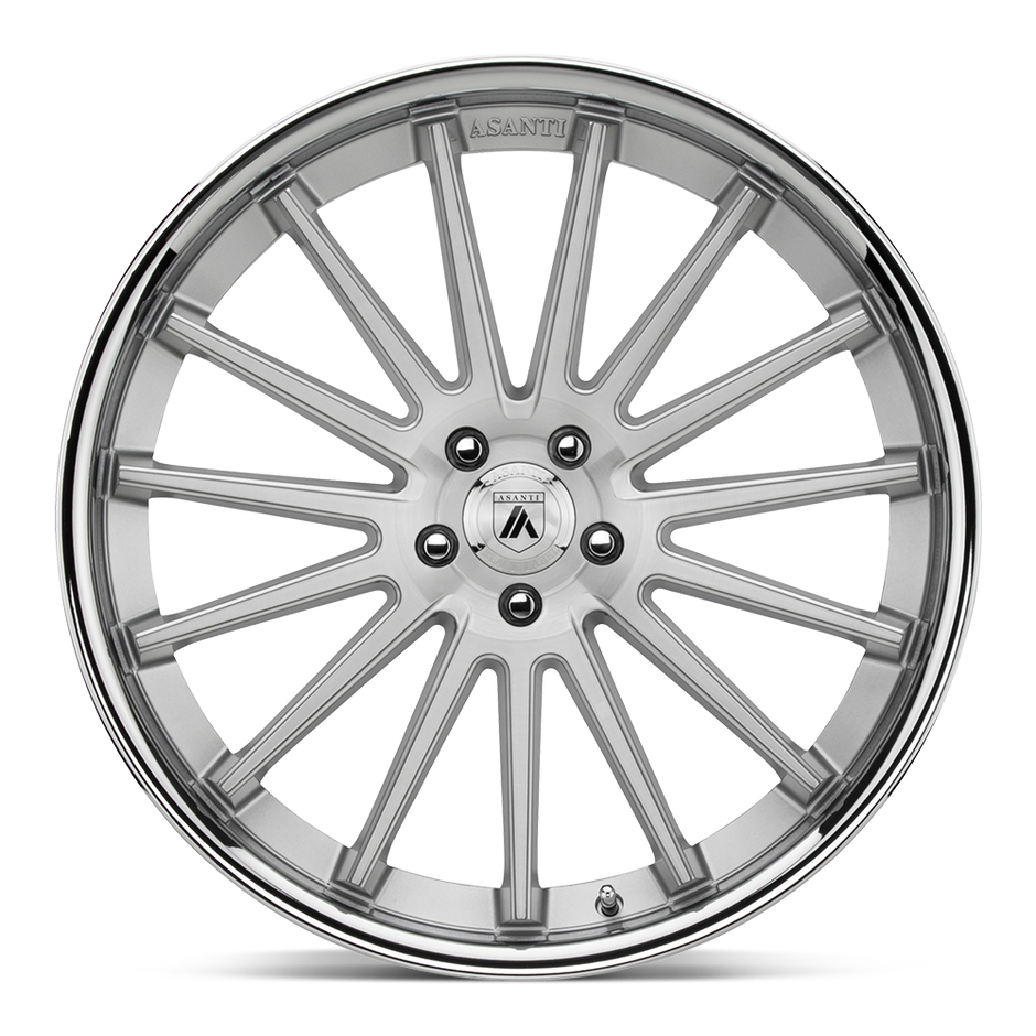 Asanti Wheels ABL24 Beta 22x10.5 Brushed Silver w/Chrome Lip 45mm ET 72.6mm CB 5x130