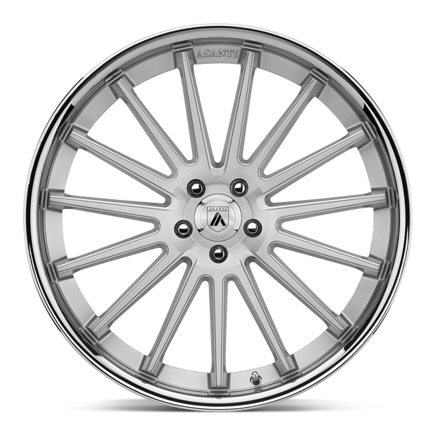 Asanti Wheels ABL24 Beta 22x10.5 Brushed Silver w/Chrome Lip 45mm ET 72.6mm CB 5x130
