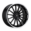 Asanti Wheels ABL24 Beta 22x9 Gloss Black w/Chrome Lip 15mm ET 72.6mm CB 5x130