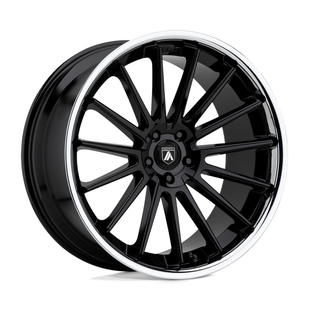 Asanti Wheels ABL24 Beta 24x9 Gloss Black w/Chrome Lip 32mm ET 84.1mm CB 5x130