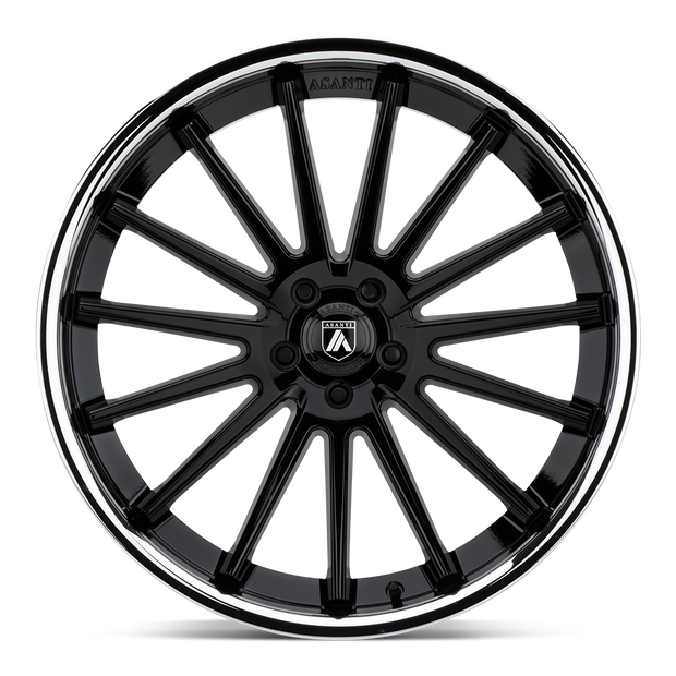 Asanti Wheels ABL24 Beta 24x9 Gloss Black w/Chrome Lip 32mm ET 84.1mm CB 5x130
