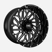 Hardrock Offroad Blacktop Xposed 22x12 Gloss Black Milled -51mm ET 87.1mm CB 6x135 wheel