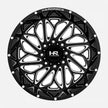 Hardrock Offroad Blacktop Xposed 20x12 Gloss Black Milled -44mm ET 87.1mm CB 6x135 wheel