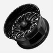 Hardrock Offroad Blacktop Xposed 20x10 Gloss Black Milled -19mm ET 87mm CB 5x139.7 wheel