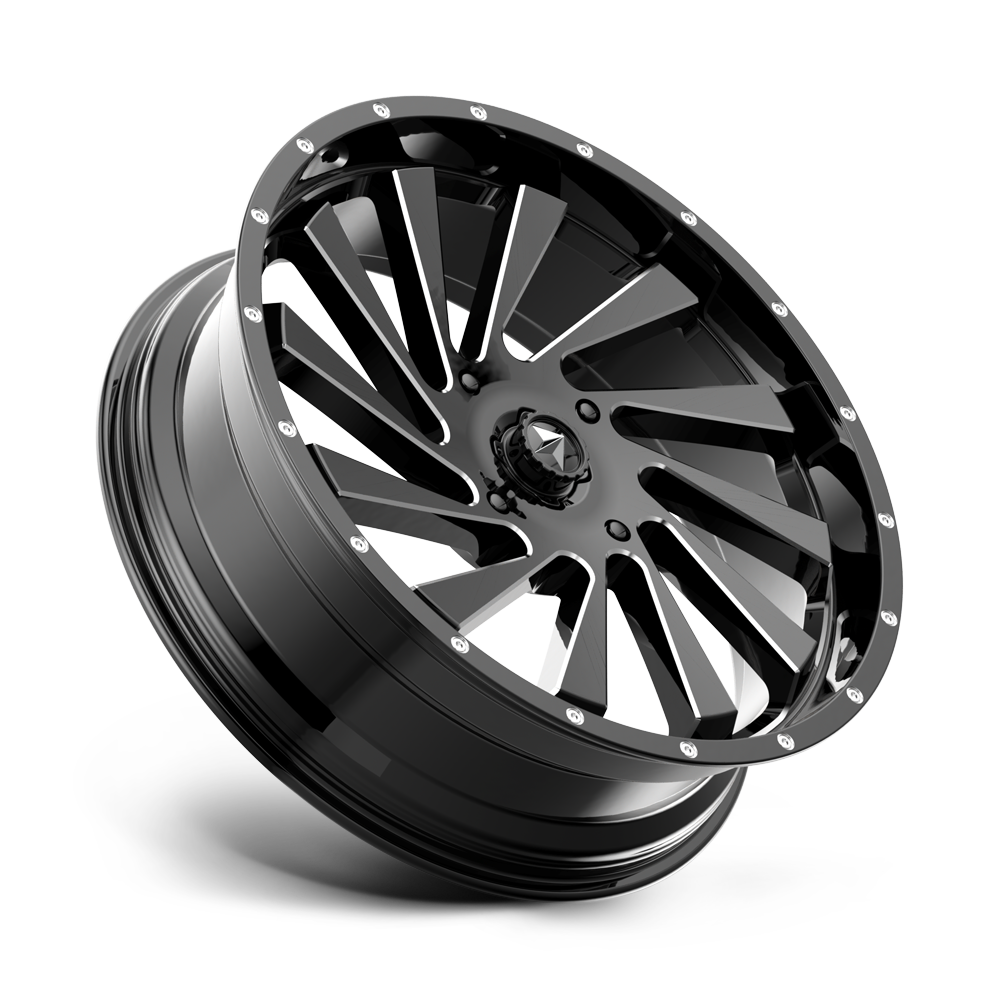 MSA Offroad Wheels M46 Blade 18x7 Gloss Black Milled 0mm ET 112.1mm CB 4x137