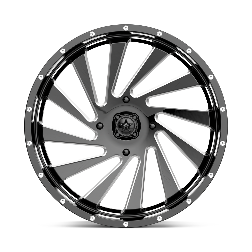 MSA Offroad Wheels M46 Blade 18x7 Gloss Black Milled 0mm ET 112.1mm CB 4x137