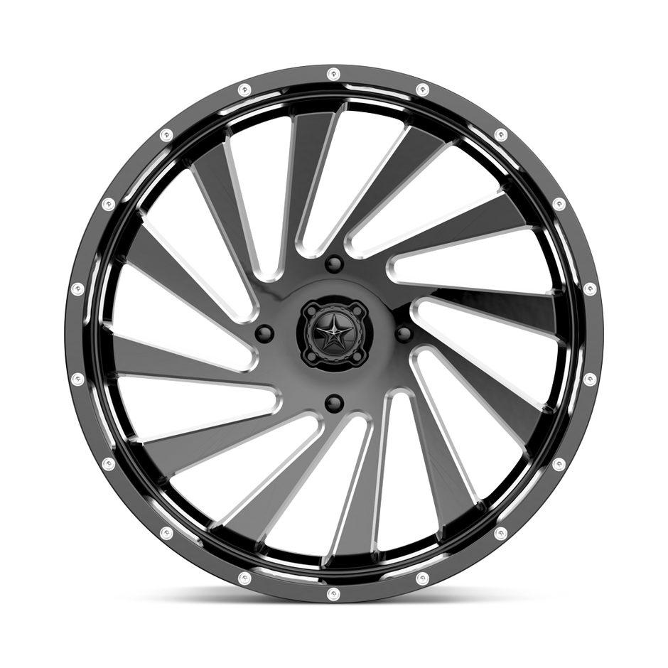 MSA Offroad Wheels M46 Blade 18x7 Gloss Black Milled 0mm ET 112.1mm CB 4x137