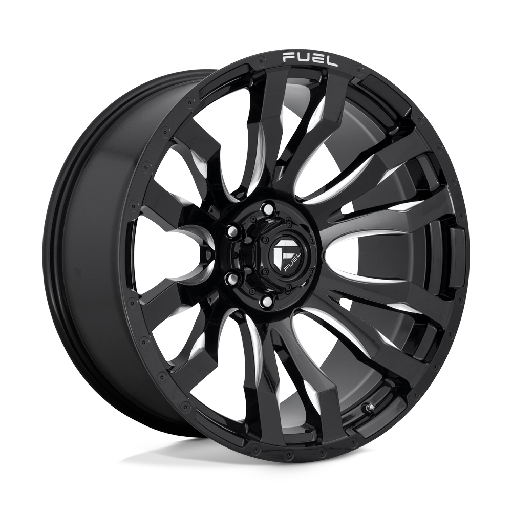 Fuel Wheels D673 Blitz 16x8 Gloss Black Milled 1mm ET 106.1mm CB 6x139.7