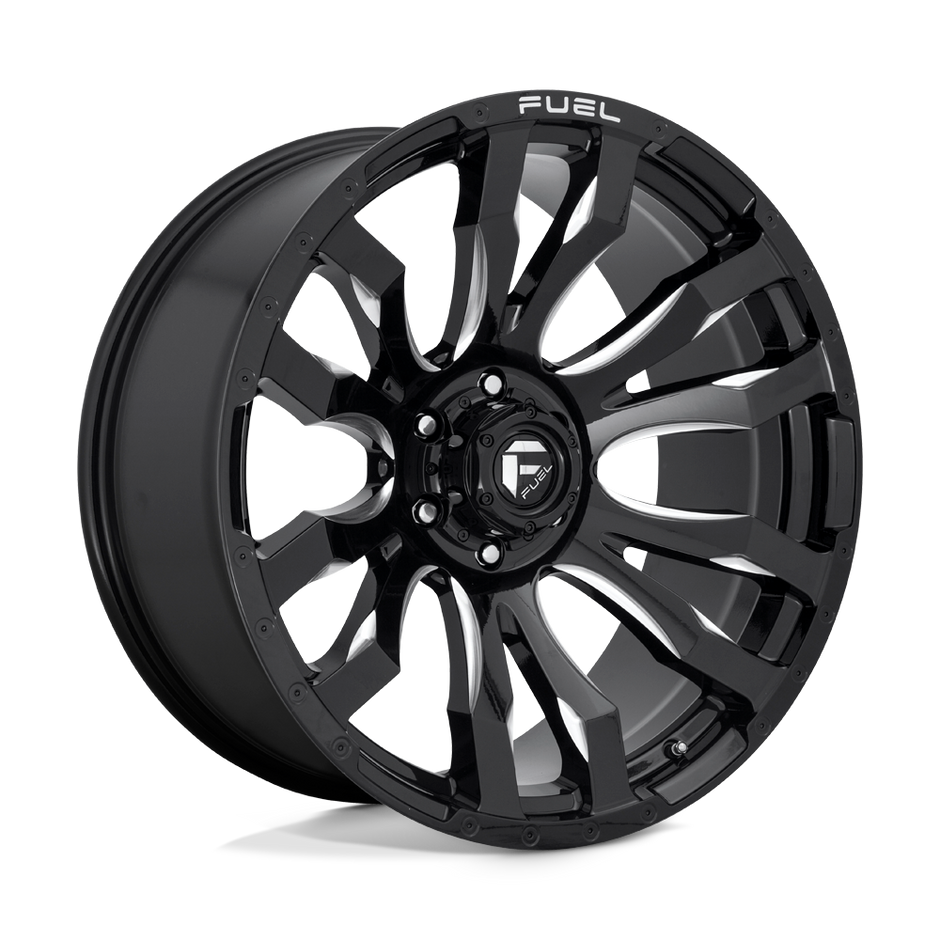 Fuel Wheels D673 Blitz 16x8 Gloss Black Milled 1mm ET 106.1mm CB 6x139.7