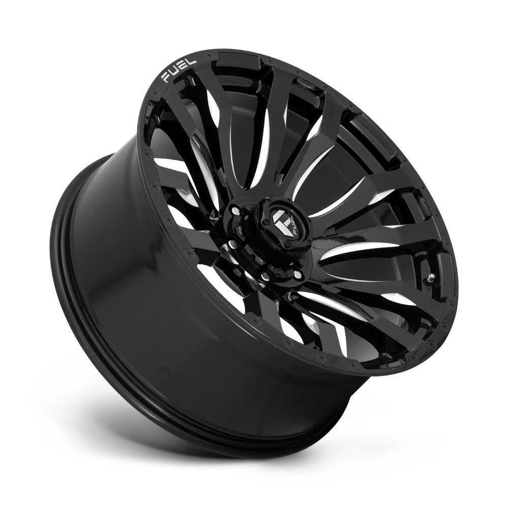 Fuel Wheels D673 Blitz 16x8 Gloss Black Milled 1mm ET 106.1mm CB 6x139.7