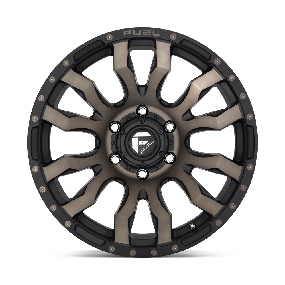 Fuel Wheels D674 Blitz 16x8 Matte Black w/Double Dark Tint 1mm ET 108mm CB 5x139.7