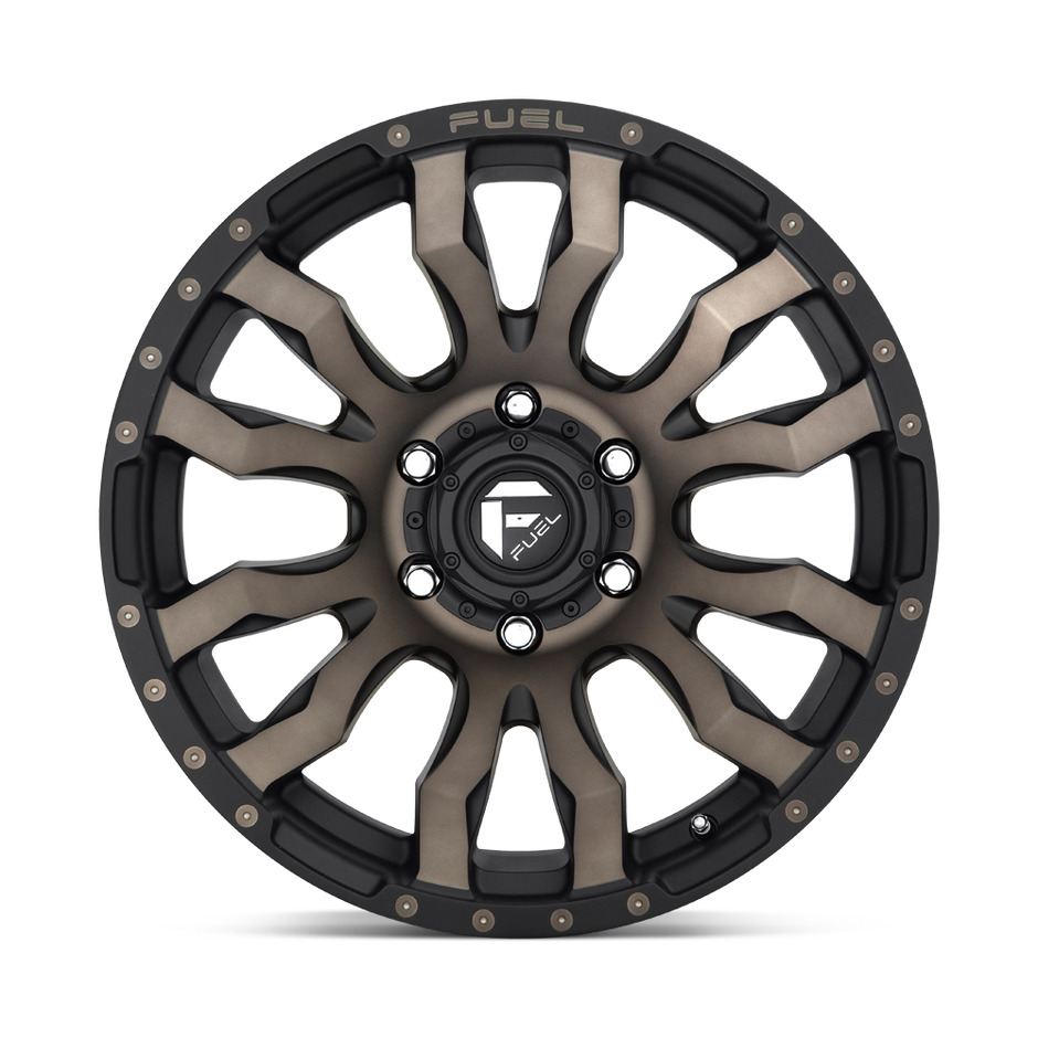 Fuel Wheels D674 Blitz 16x8 Matte Black w/Double Dark Tint 1mm ET 108mm CB 5x139.7