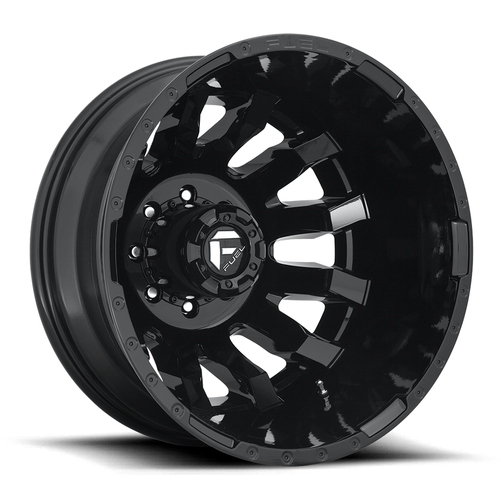 Fuel Wheels D675 Blitz Dually-Rear Outer 20x8.25 Gloss Black -240mm ET 121.5mm CB 8x165.1
