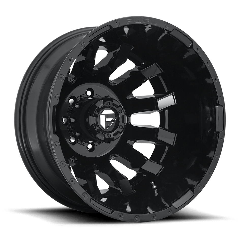 Fuel Wheels D675 Blitz Dually-Rear Outer 20x8.25 Gloss Black -240mm ET 121.5mm CB 8x165.1