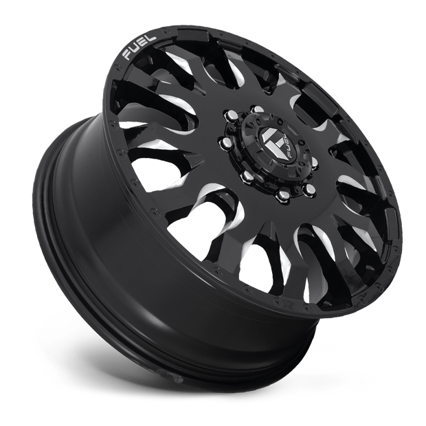 Fuel Wheels D673 Blitz Dually 20x8.25 Gloss Black Milled -221mm ET 154.3mm CB 8x210