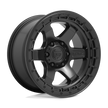 Fuel Wheels D750 Block 17x9 Matte Black w/Black Ring 1mm ET 106.1mm CB 6x139.7