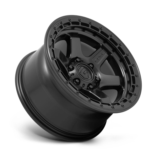 Fuel Wheels D750 Block 17x9 Matte Black w/Black Ring 1mm ET 106.1mm CB 6x139.7