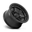 Fuel Wheels D750 Block 17x9 Matte Black w/Black Ring 1mm ET 106.1mm CB 6x139.7