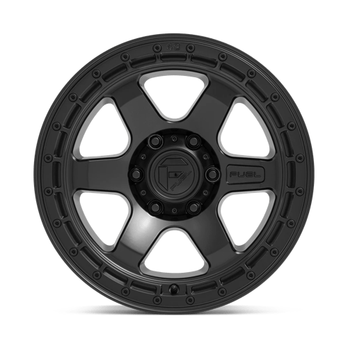 Fuel Wheels D750 Block 17x9 Matte Black w/Black Ring 1mm ET 106.1mm CB 6x139.7
