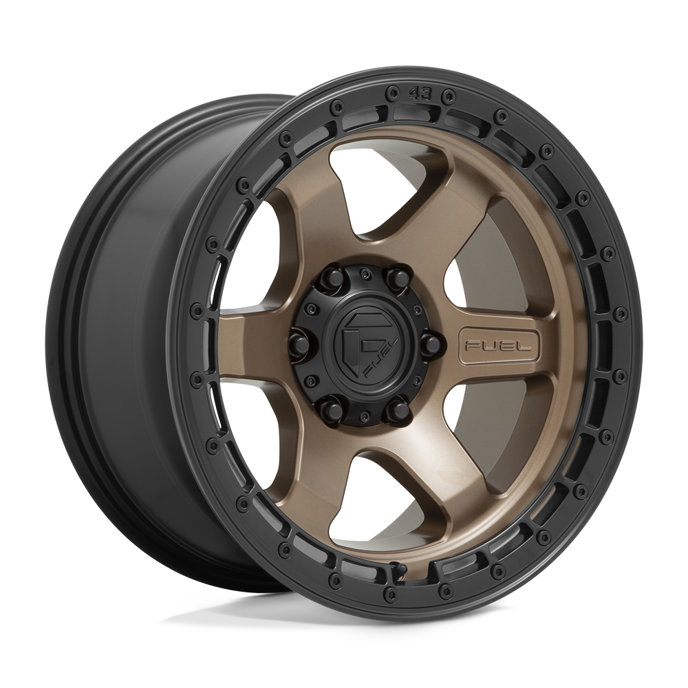 Fuel Wheels D751 Block 17x9 Matte Bronze w/Black Ring -12mm ET 106.1mm CB 6x139.7